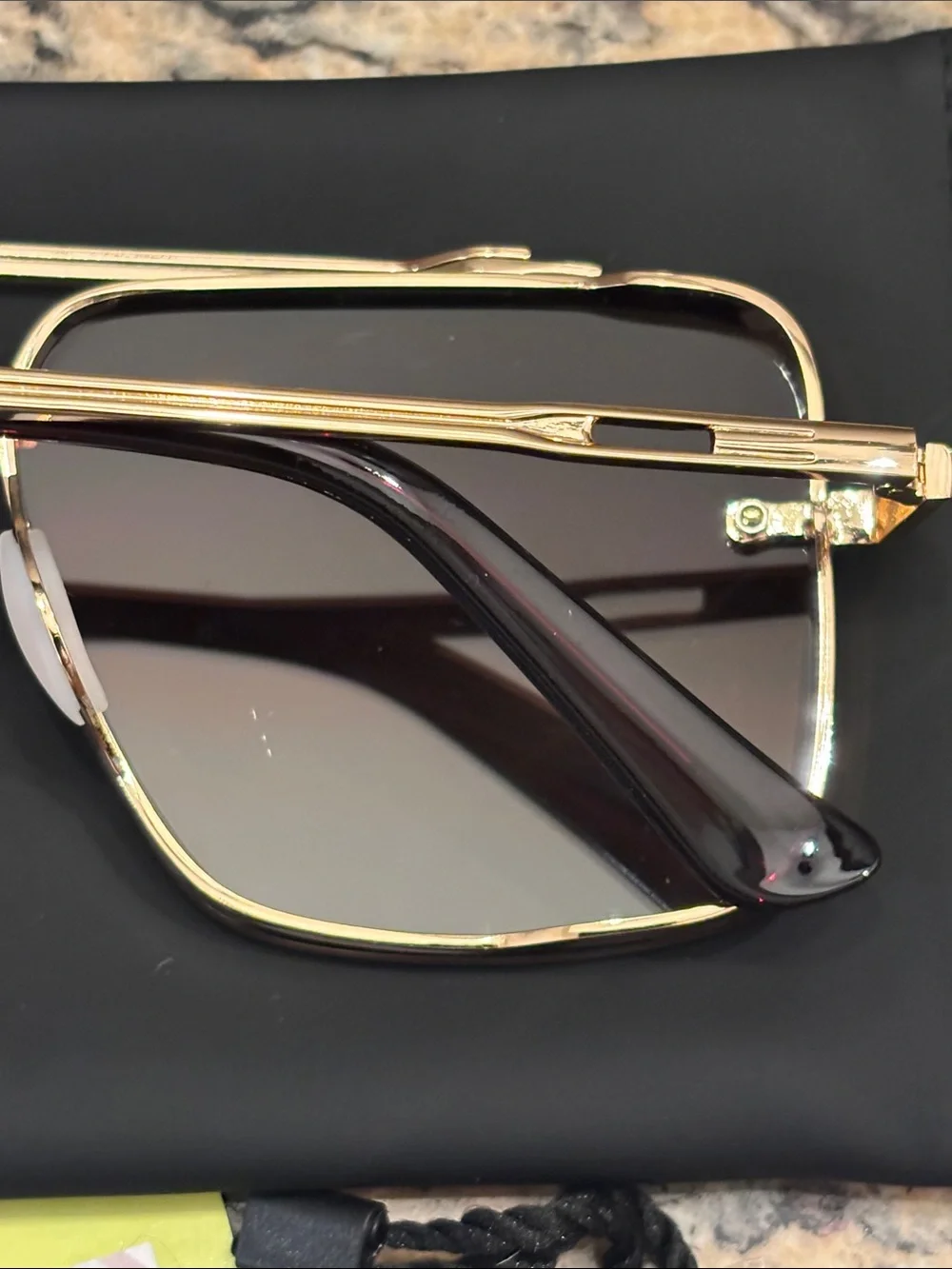 TopFoxx Bella Coffee Tangle Free Aviator Sunglasses | NWT